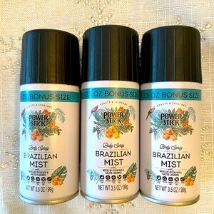 Power Stick Brazilian Mist Body Spray Pistachio & Salted Caramel set of 3